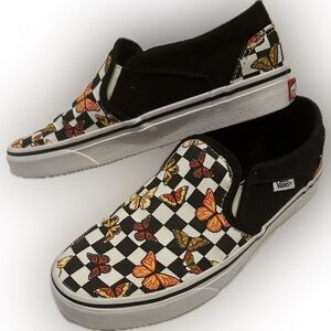VANS | Asher Slip-On Sneaker | Butterfly Checkerboard Multi